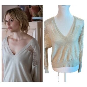ASO Audrey Hope Gossip Girl Reboot IRO Cream Alto Sweater $400 Merino Wool